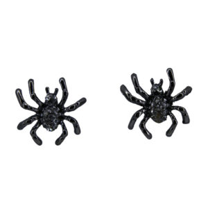 P2394-F - Spider Brooch, Black Rhinestones
