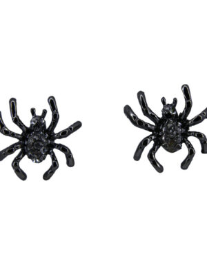 P2394-F - Spider Brooch, Black Rhinestones