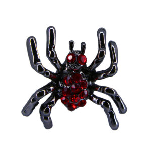 P2394 - Spider Earring Red Rhinestones