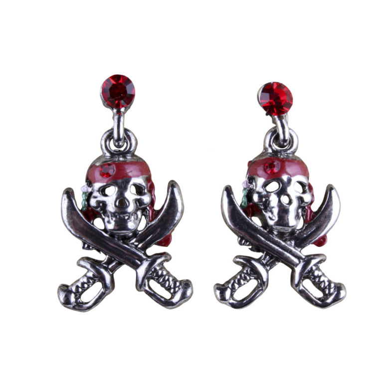 P4600E - Skull Earring, Silver - Image 2