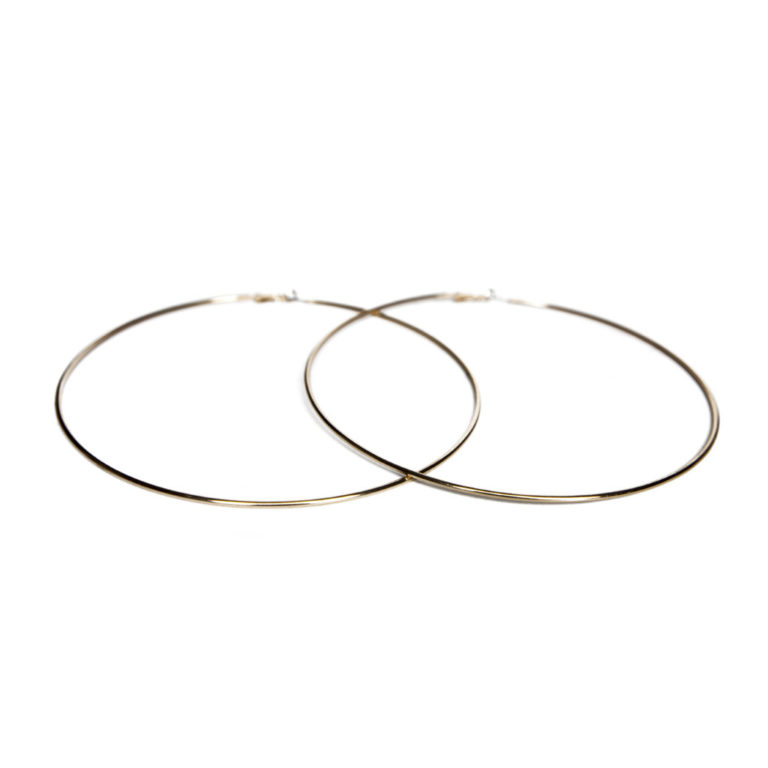 PRE1014GD - Big Round Hoops 5"