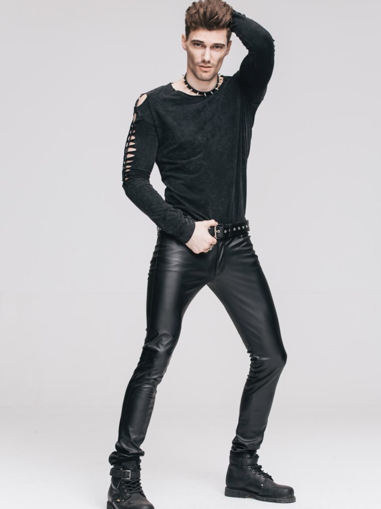 PT22 - Punk Black PU Leggings - Image 2