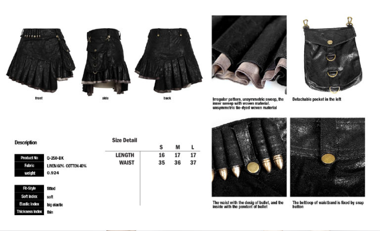 Q250 - Uniform Style Bullet Version Skirt - Image 6