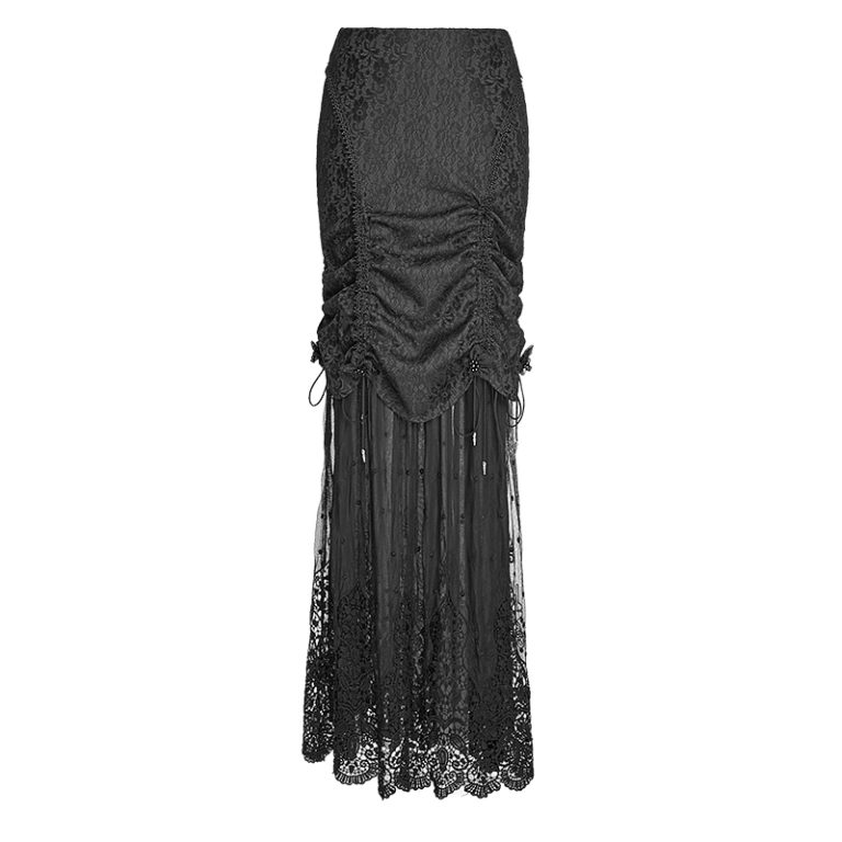 Q272 - Composite Lace Skirt - Black.. - Image 2