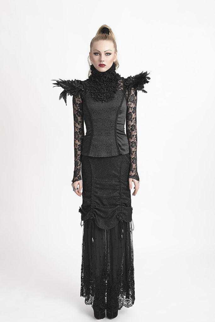 Q272 - Composite Lace Skirt - Black.. - Image 3
