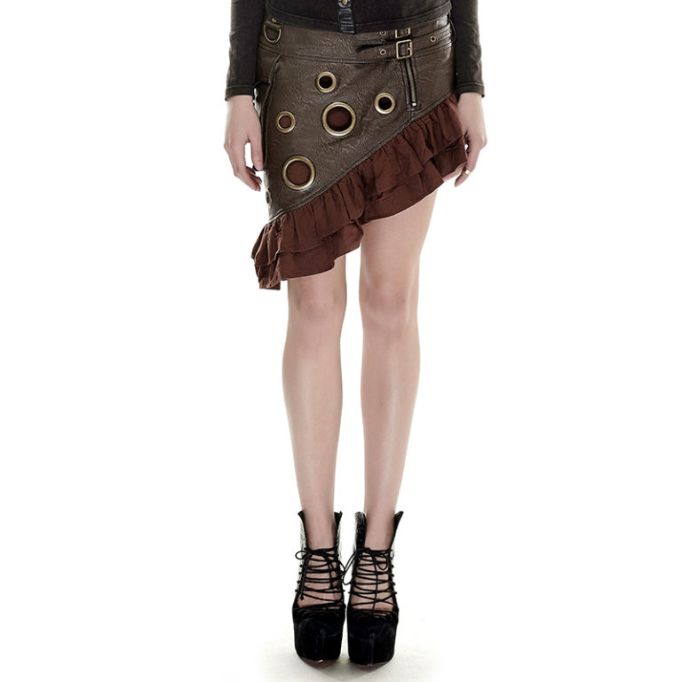 Q283 - Steampunk Flounce Kilt Skirt - Image 5