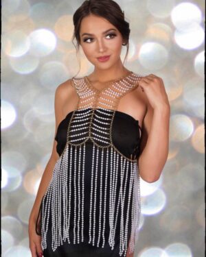QBC6030 - Chunky Pearl Chain Vest