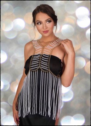 QBC6030 - Chunky Pearl Chain Vest