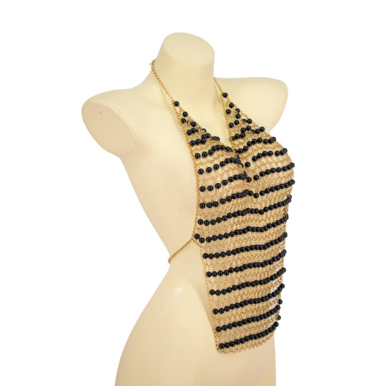 QBC6038 - Pearl Halter Body Chain - Image 3