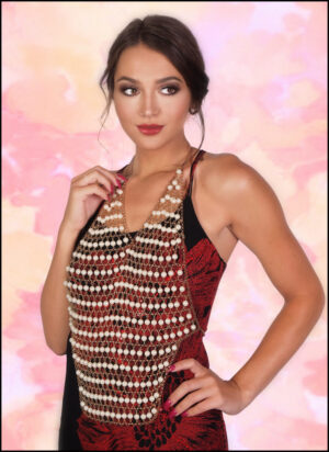 QBC6038 - Pearl Halter Body Chain