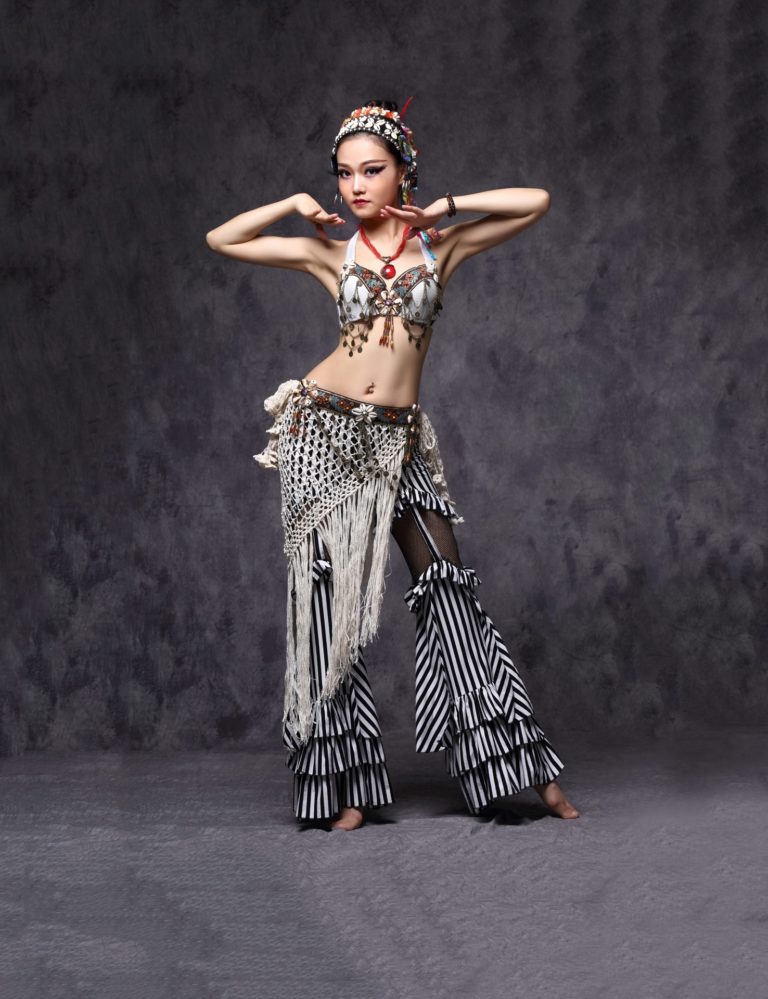 W1114 - Tribal Top with Coin Swags - Image 2