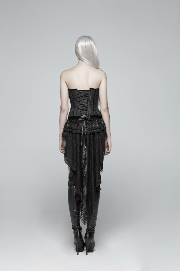 WK354 - Gothic Swallow Tail Dress Shorts - Image 9