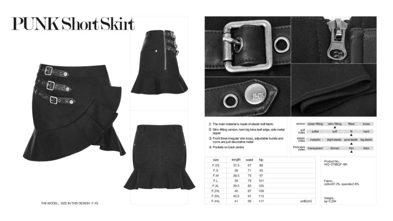 WQ370 - Punk short skirt - Image 7