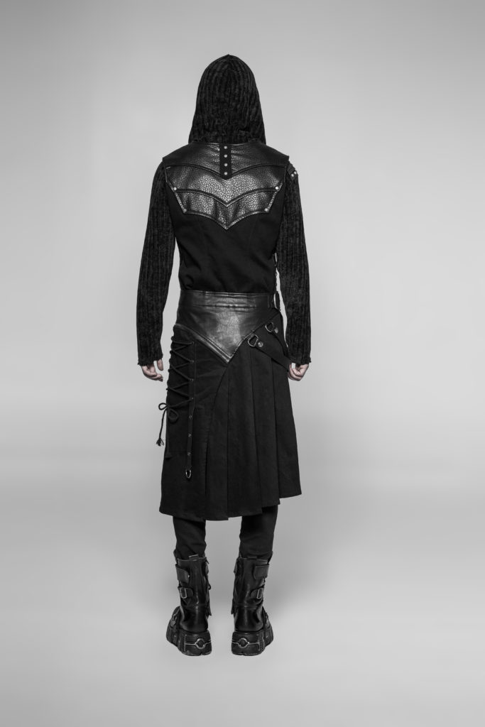 WQ372 - Punk Removable Half Skirt Kilt - Image 2