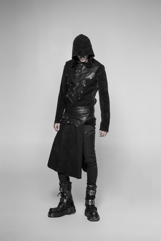 WQ372 - Punk Removable Half Skirt Kilt - Image 7