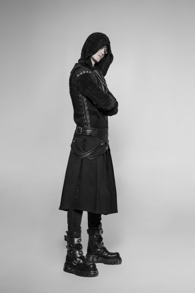 WQ372 - Punk Removable Half Skirt Kilt - Image 5