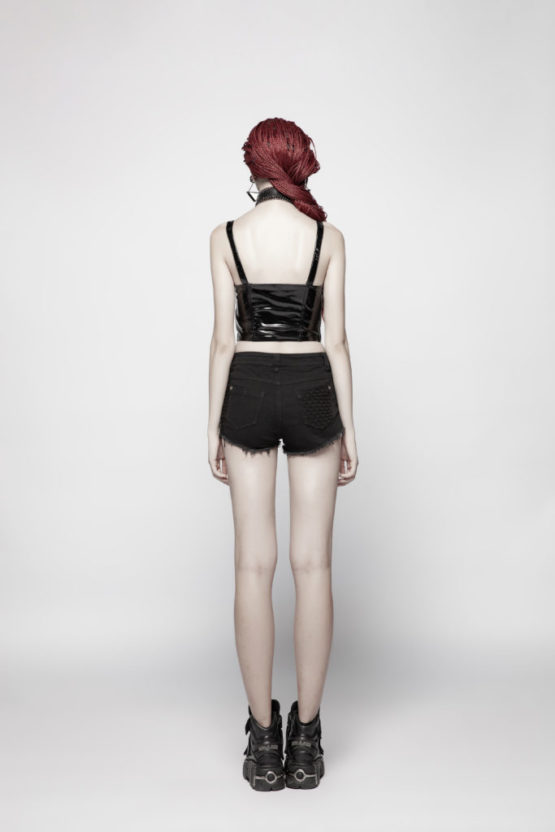 WT542 - Punk Strap Short Vest - BLK-XL - Image 2
