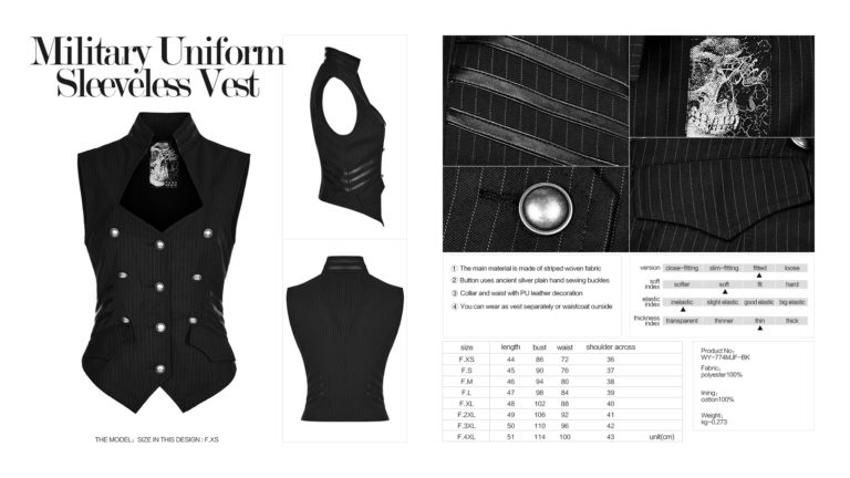 WY774 - Military Uniform, Sleeveless vest - Image 8