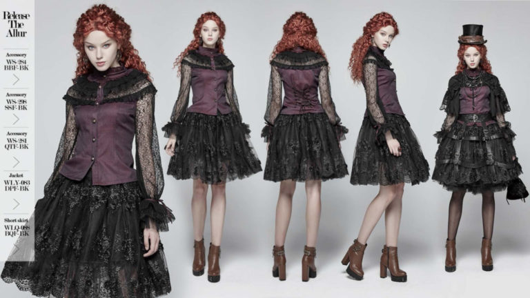 WY998 - Steampunk Lace Shirt - Image 2