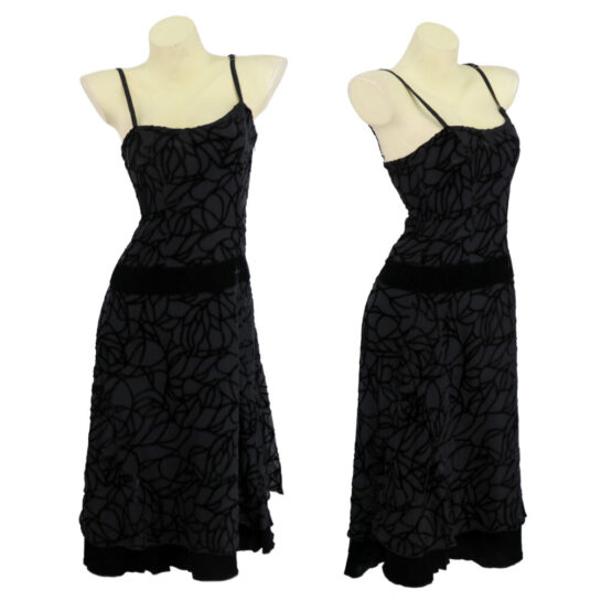 XC869 - Velvet Slip Dress Spiderl Pattern - Image 3