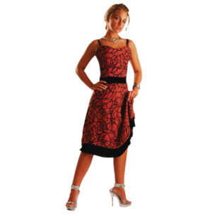 XC869 - Velvet Slip Dress Spiderl Pattern