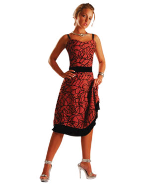 XC869 - Velvet Slip Dress Spiderl Pattern