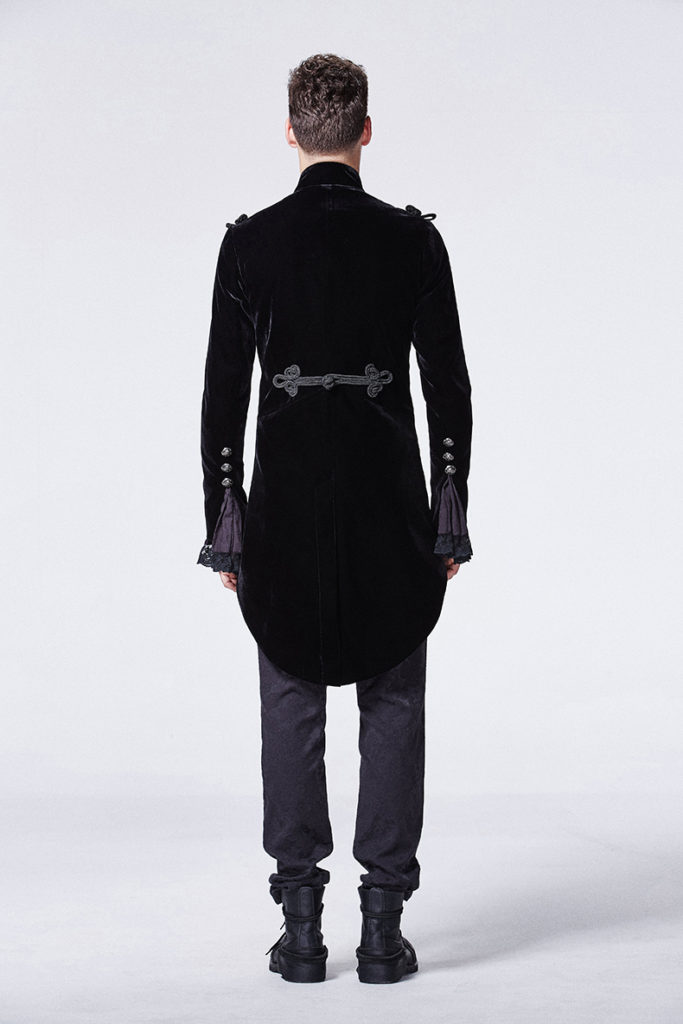 Y593 - Victoria Gothic Coat with Swallow Tail-2XL - Image 2