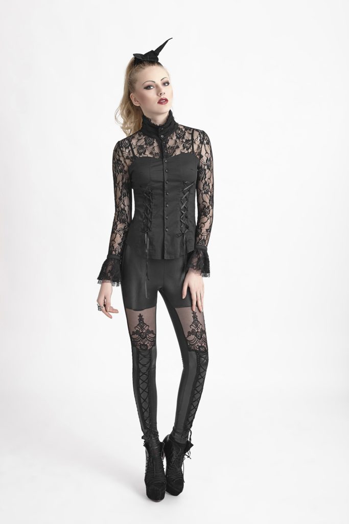 Y618 - Gothic Romantic Blouse - Image 4