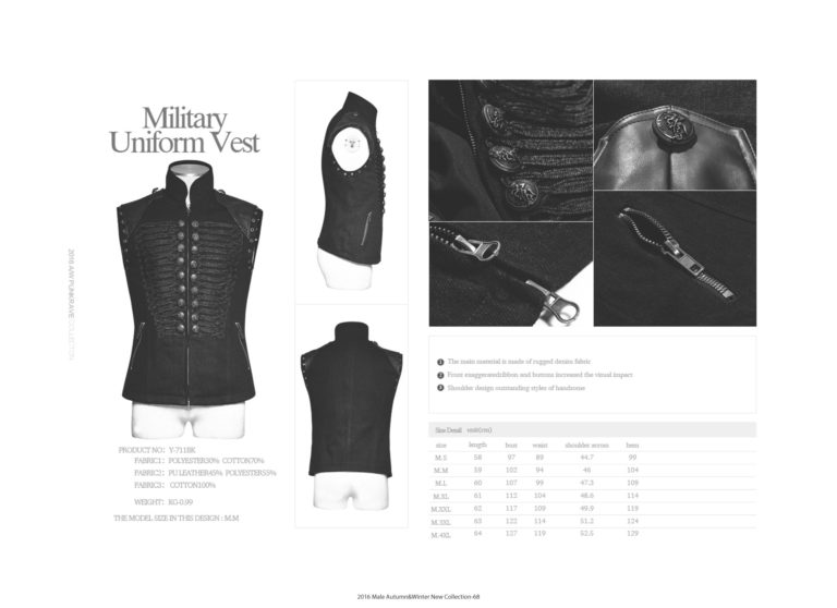 Y711 - Military Uniform Vest - Image 6