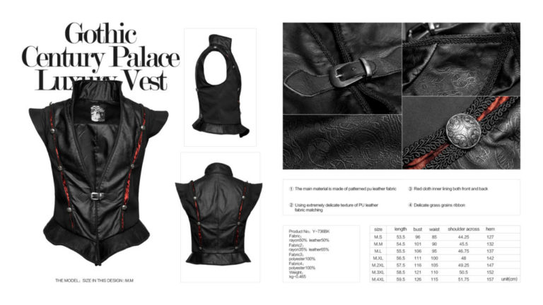 Y736 - Gothic Century Palace Luxury Vest- L - Image 8