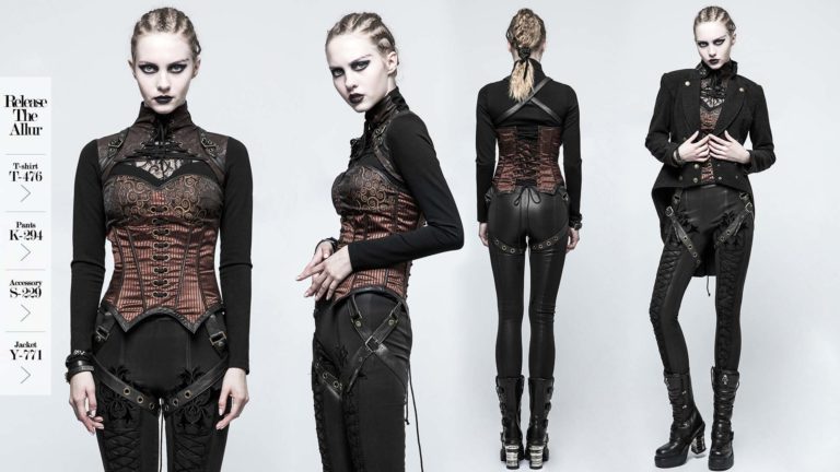 Y771 - Steampunk Swallow Tail Wound Jacket-L - Image 7