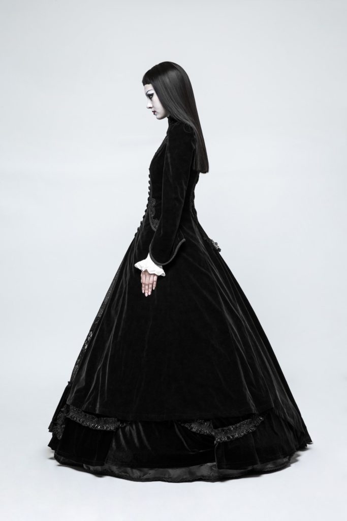 Y776 - Gothic Palace Swallow Tail Long Dress - Image 8