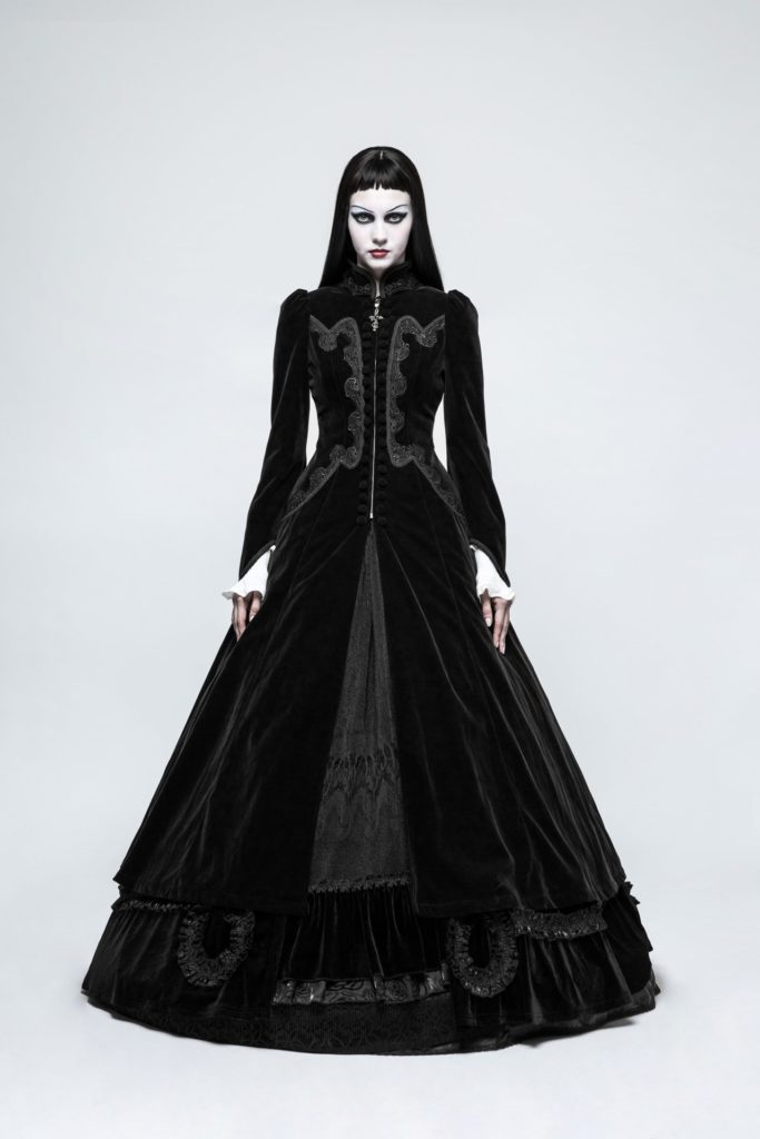 Y776 - Gothic Palace Swallow Tail Long Dress - Image 7