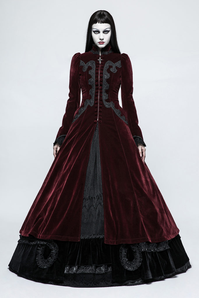 Y776 - Gothic Palace Swallow Tail Long Dress - Image 2