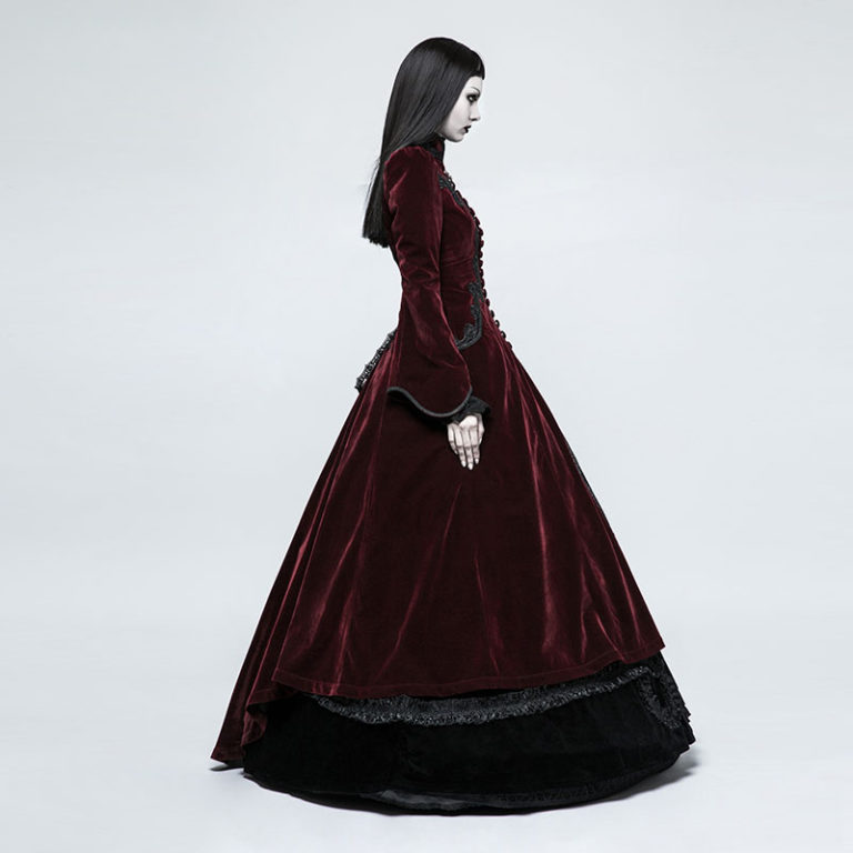 Y776 - Gothic Palace Swallow Tail Long Dress - Image 3