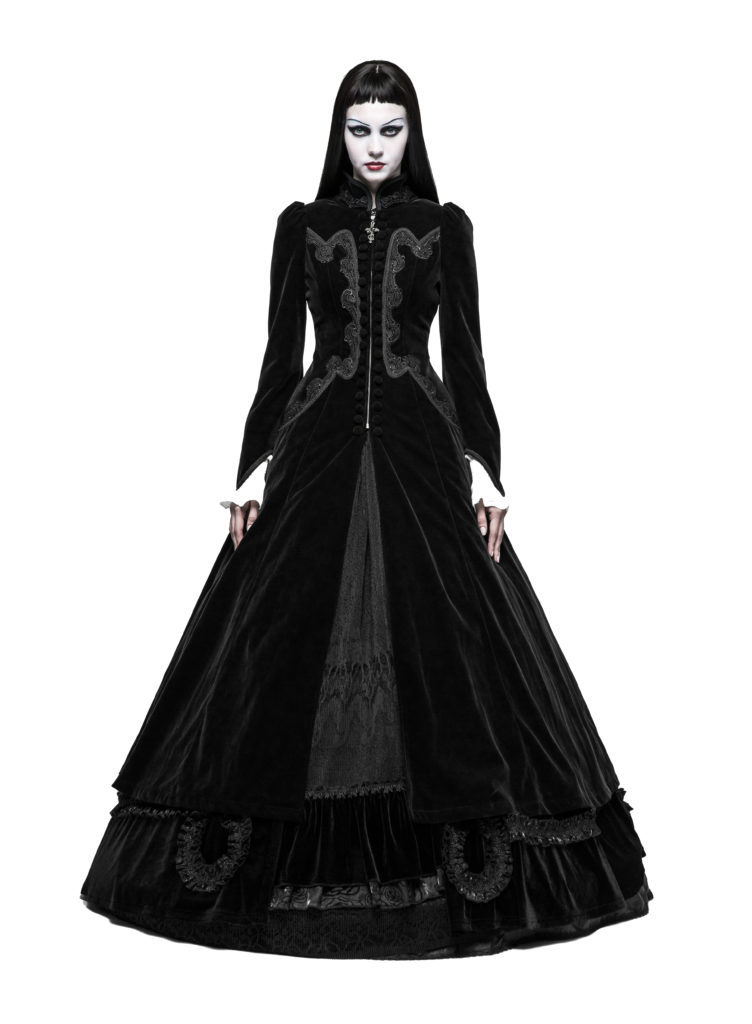 Y776 - Gothic Palace Swallow Tail Long Dress - Image 6