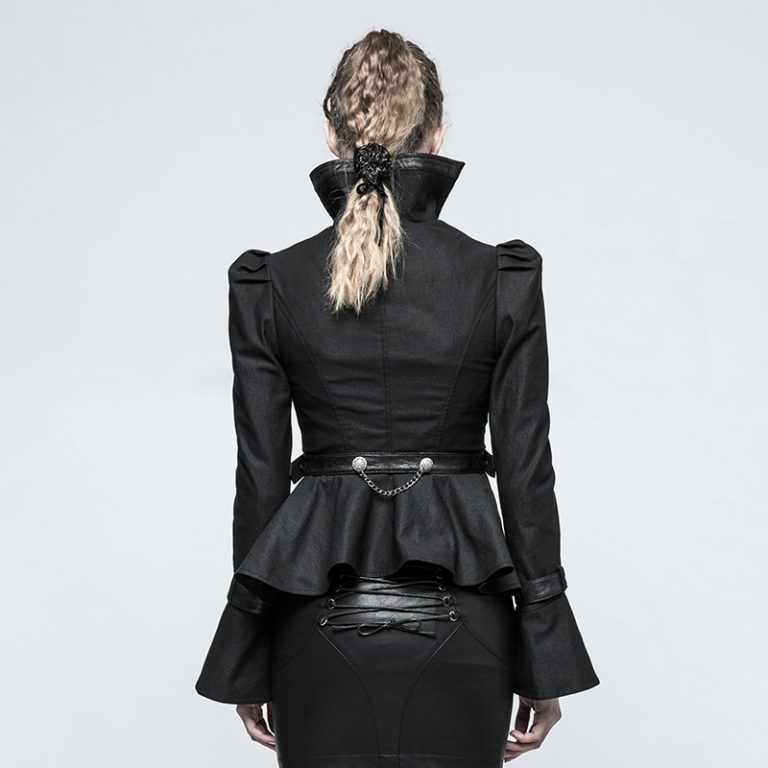 Y778 - Steampunk Trumpet Sleeve Short Jacket - Image 3
