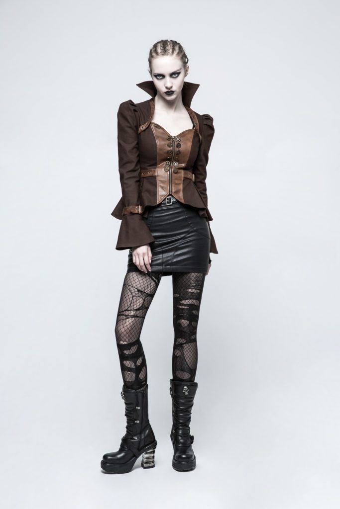 Y778 - Steampunk Trumpet Sleeve Short Jacket - Image 5