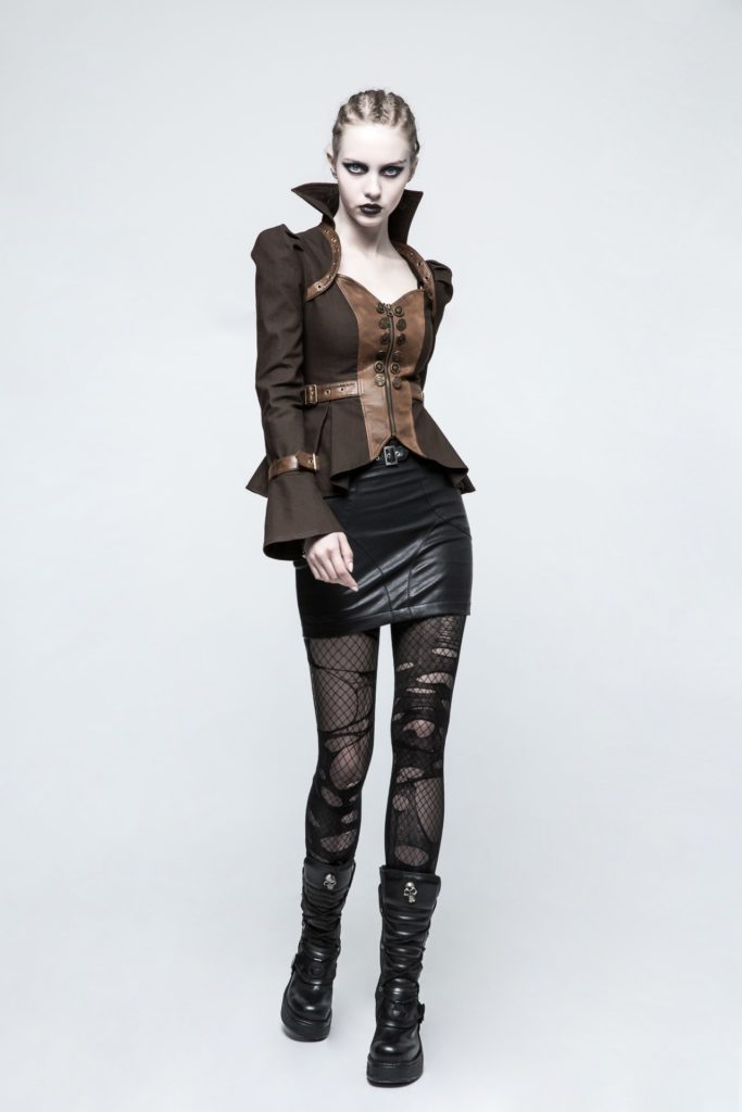 Y778 - Steampunk Trumpet Sleeve Short Jacket - Image 6