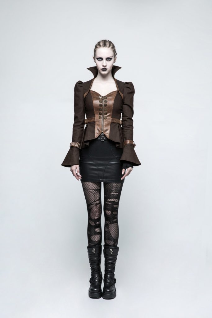 Y778 - Steampunk Trumpet Sleeve Short Jacket - Image 7