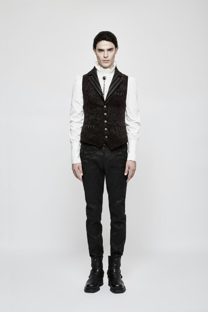 Y807 - Steampunk Vintage Jacquard Vest - Image 11