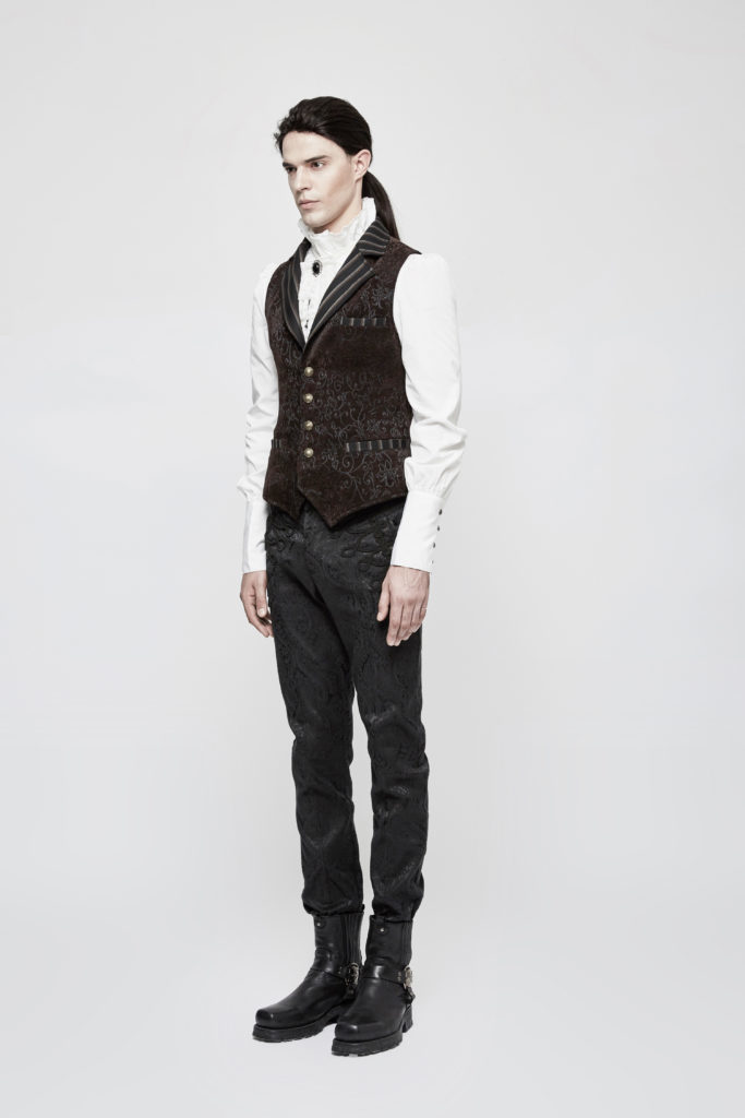Y807 - Steampunk Vintage Jacquard Vest - Image 4