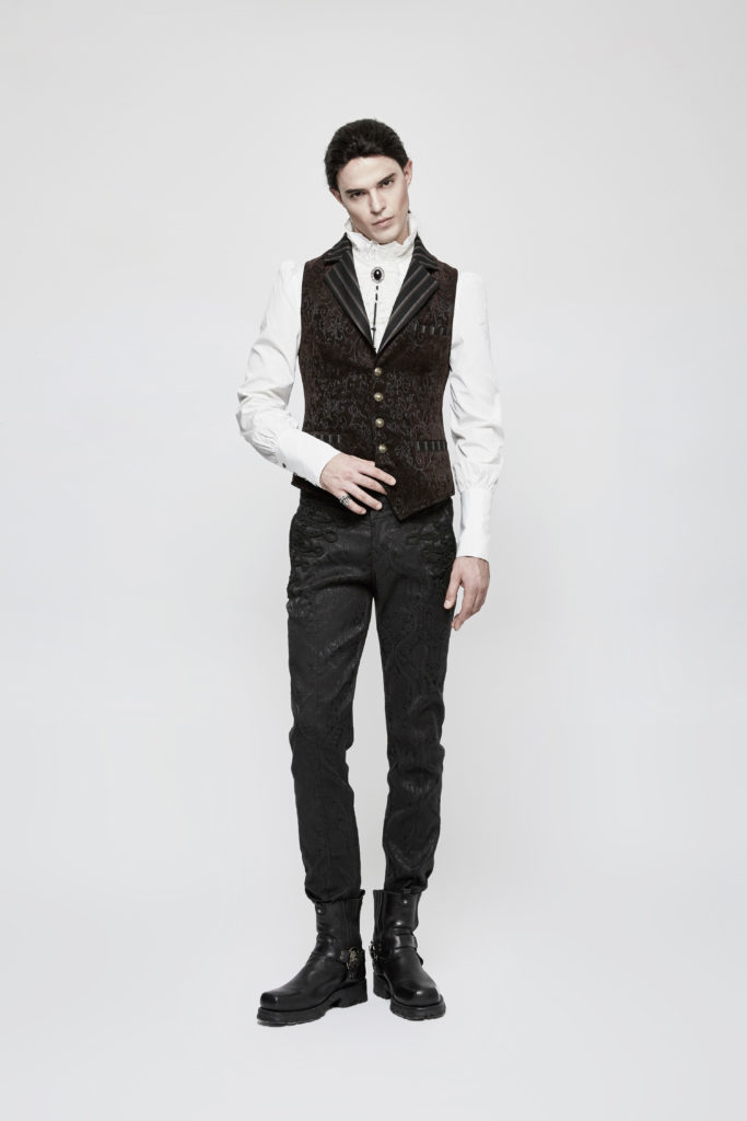 Y807 - Steampunk Vintage Jacquard Vest - Image 5