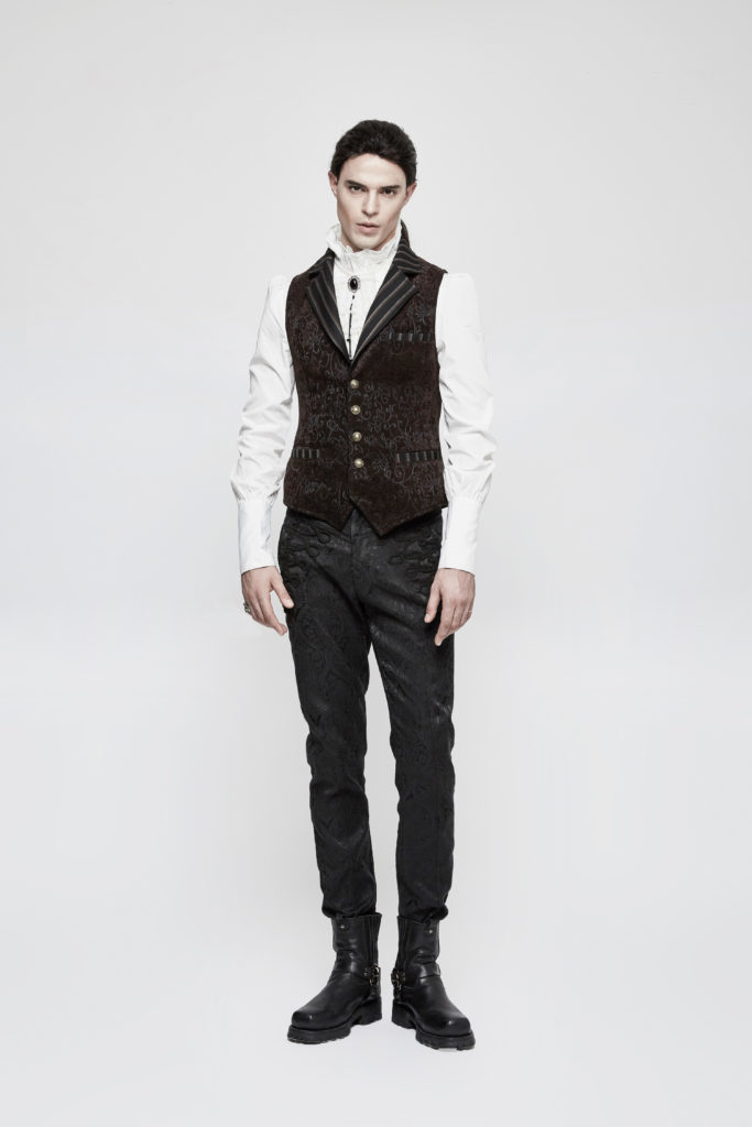 Y807 - Steampunk Vintage Jacquard Vest - Image 6