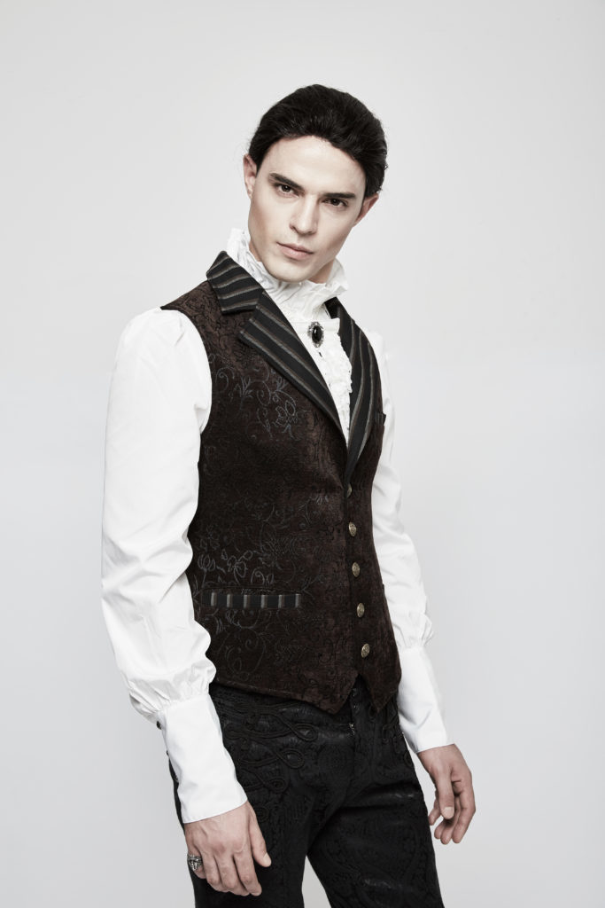 Y807 - Steampunk Vintage Jacquard Vest - Image 3