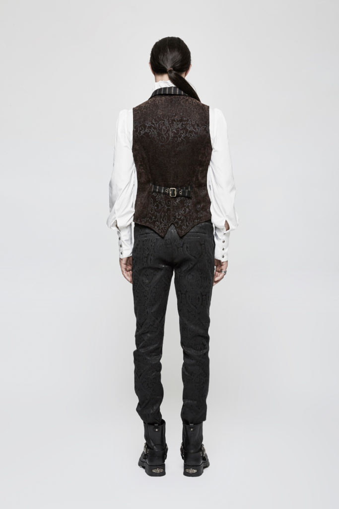Y807 - Steampunk Vintage Jacquard Vest - Image 10