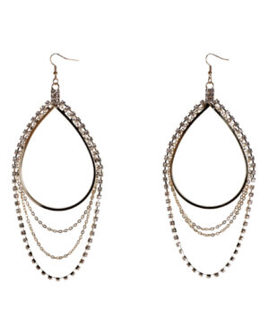 YE1692 - er Rhinestone with Layered Chains