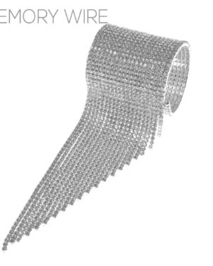 B2713 - Rhinestone Cuff with Fringes