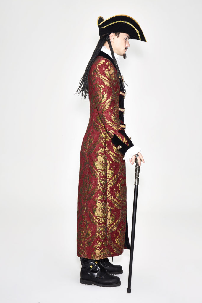 CT96 - Pirate Embroidered Long Brocade Coat - Image 7