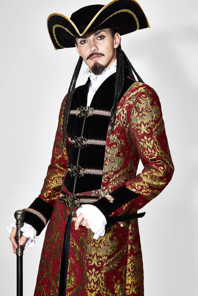 CT96 - Pirate Embroidered Long Brocade Coat - Image 5